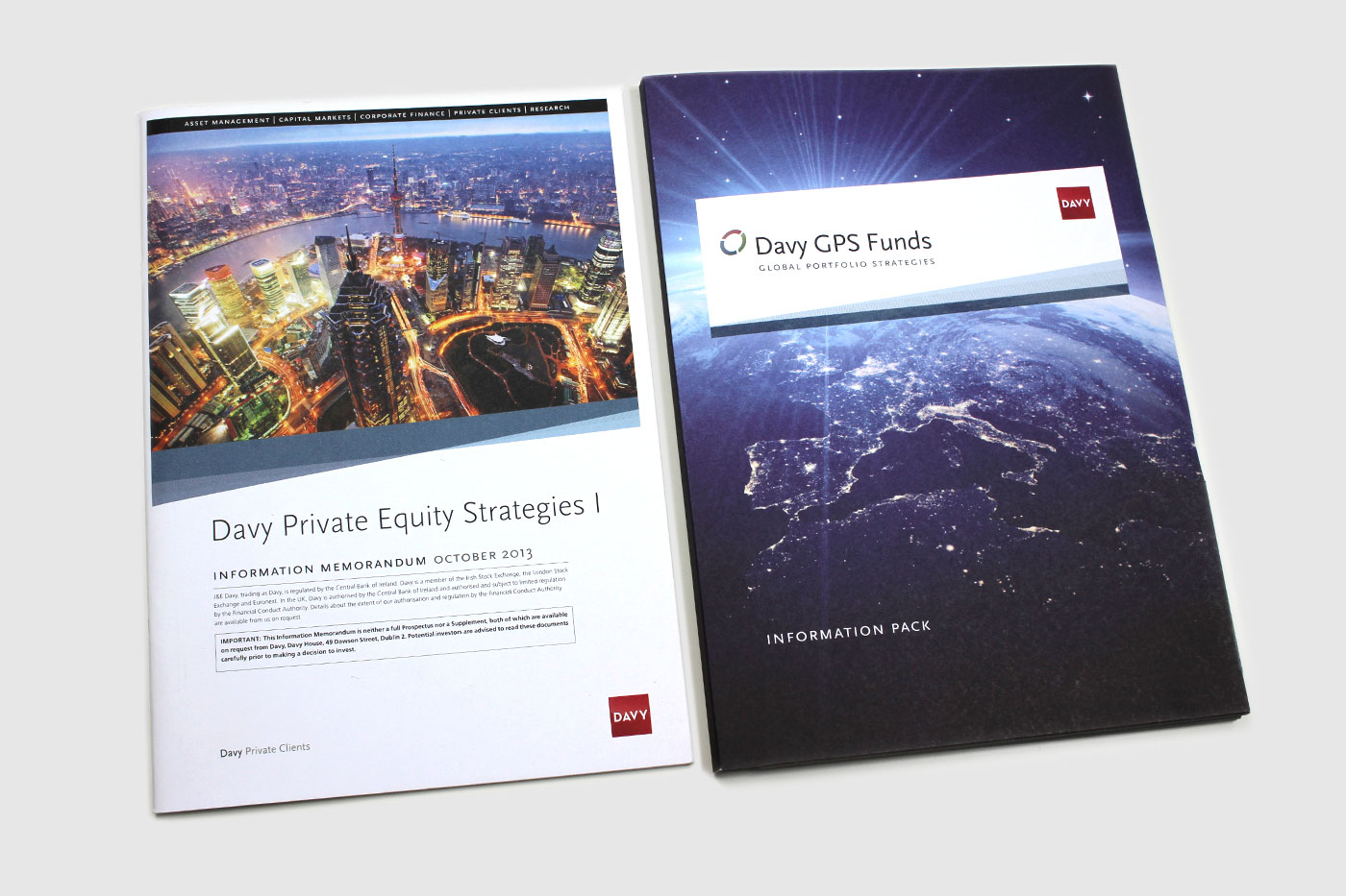 Davy Group, various print collateral